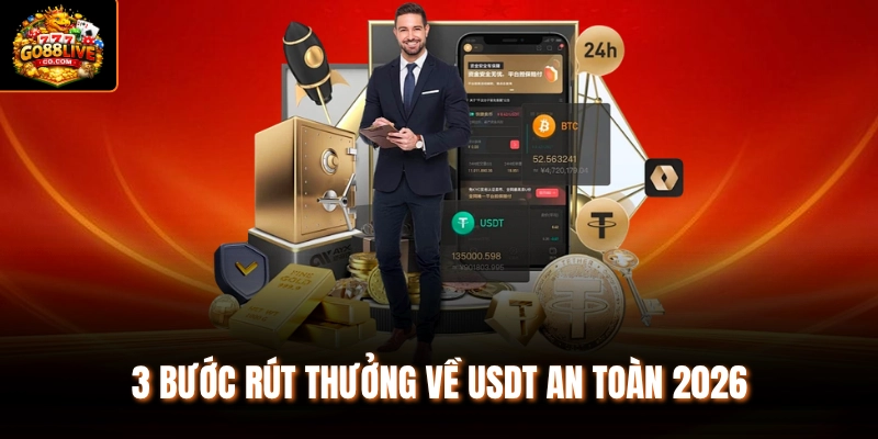 3 bước rút thưởng về USDT an toàn 2026